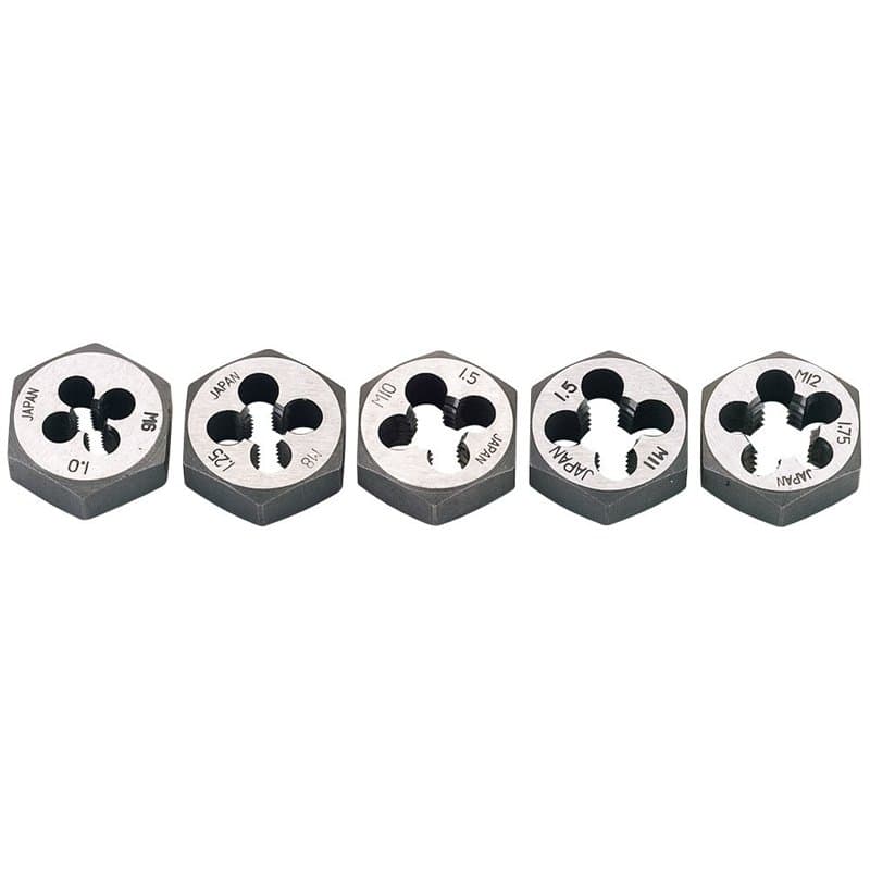 Draper D25-MM/A Lot de 5 Filières hexagonales Système métrique