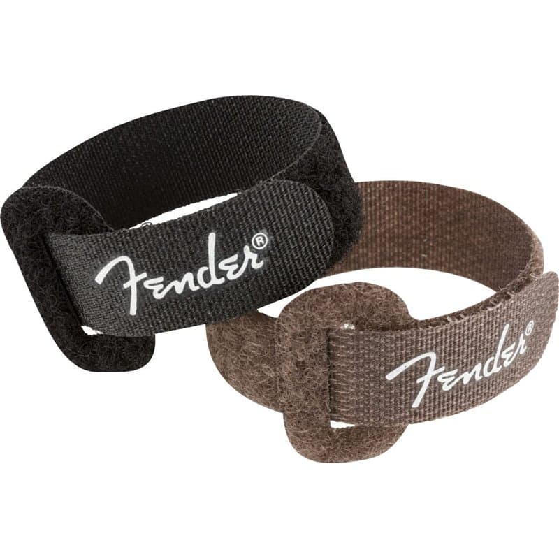 Fender© Attaches de Câble - 17cm de longueur - Noir/Brun - Set de 6
