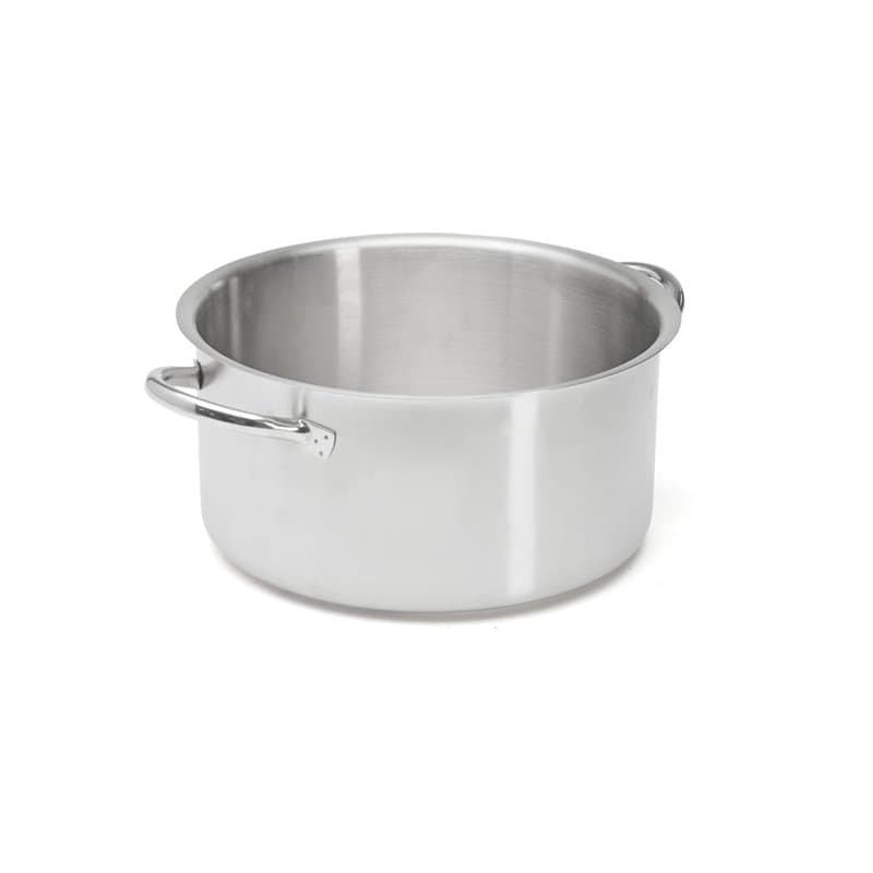 De Buyer - Faitout sans couvercle en inox PRIM'APPETY - 28 cm - Sans PFAS, Inox 18/10 de Qualité Professionnelle, Fond Magnétiqu