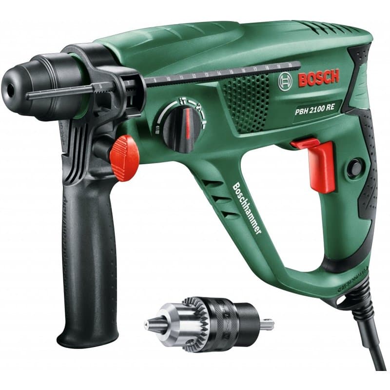 Bosch Home and Garden Professional Perforateur "Universal" PBH 2100 SRE avec coffret, mandrin et butée de profondeur 06033A9301