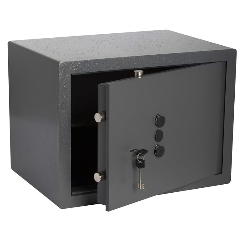 Bricard 82534 Coffre-Fort à Clé + Boutons 36x40x30cm à Poser - 24kg - 19, 7L, Noir