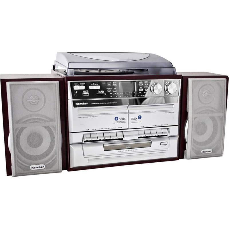 Karcher KA 320 Mini chaîne Lecteur CD / Double lecteur cassette / Platine disque (Import Allemagne)