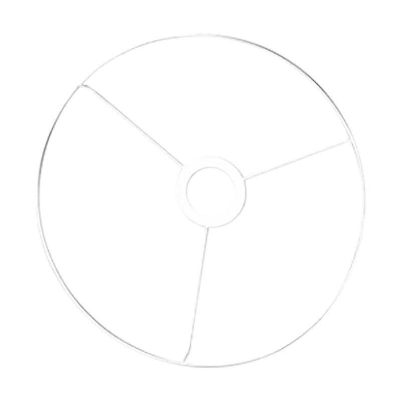 Rayher Anneau pour abat-jour, blanc, 1 pce., métal, douille E27, 3 bras, 20cm Ø, fil de fer 3,0mm Ø, arts créatifs, luminaire, c