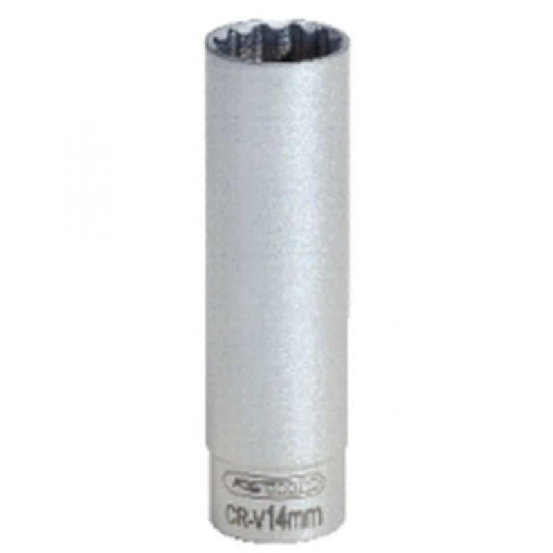 KS Tools 911.3991 - Douille à bougie spéciale 3/8" à parois fines, 14 mm - En Chrome Vanadium - Finition satinée