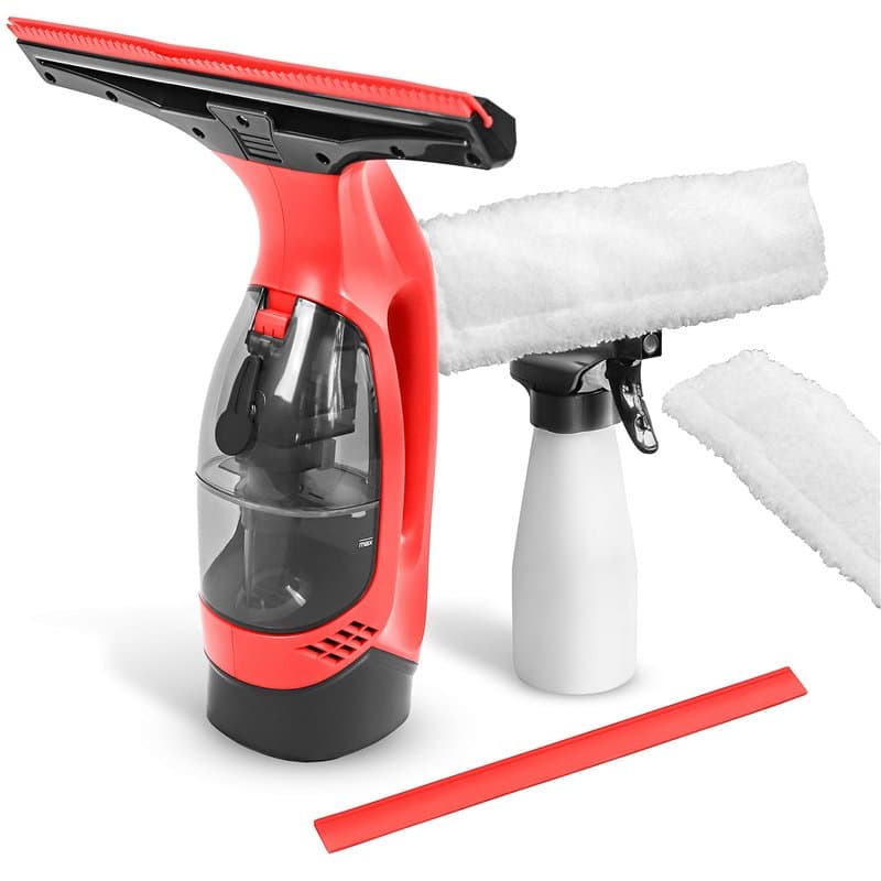 STARK Nettoyeur Vitres Electrique Aspirateur à Batterie rechargeable avec réservoir amovible, vaporisateur, essuie-glace de rech