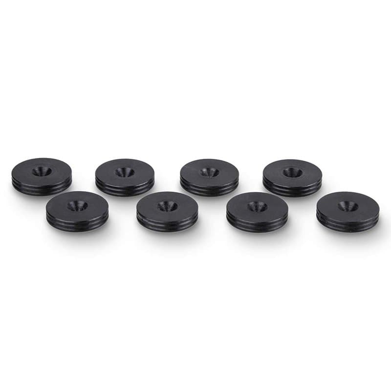 PrecisionGeek - Patins d'enceintes en Acier oxydé et Noirci, Pieds, Protecteur de Sol, Forme Fine de 20 mm de diamètre pour Ence