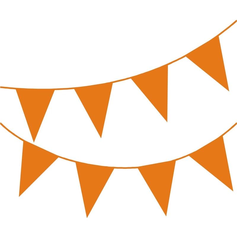 Happium Guirlande de fanions de couleur unie de 20 m de long / 65 pieds, guirlande de décoration de fête Happy Birthday (orange)