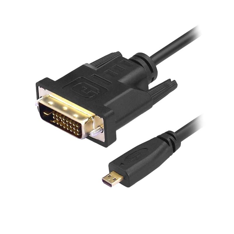 R08 180 cm Câble micro HDMI sur DVI 24 + 1 Câble appareil photo numérique portable MP4 Caméscope