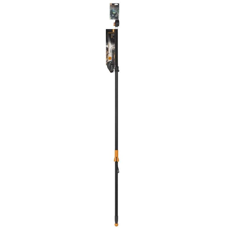 Fiskars 115562 Coupe-branches télescopique multifonctions avec adaptateur pour scie, Longueur 240-410 cm