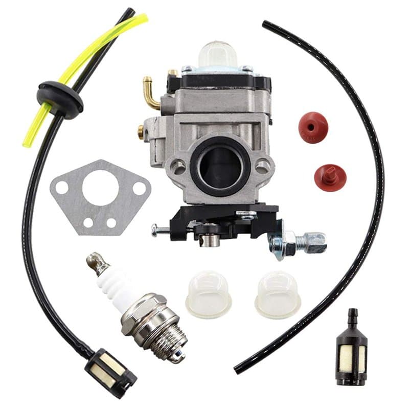 MCHNIC Kit de carburateur pour Florabest FBS 43 A1, FBK 4 B2 4 en 1 / Parkside PBK 4 A1, PBS 2 A1 Débroussailleuse
