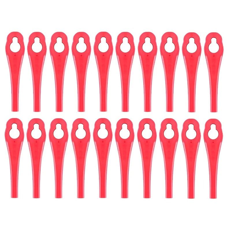 Lot de 100 lames de rechange compatibles avec Parkside PRTA 20 Li A1, lames en plastique pour coupe-bordure Parkside LIDI sans f