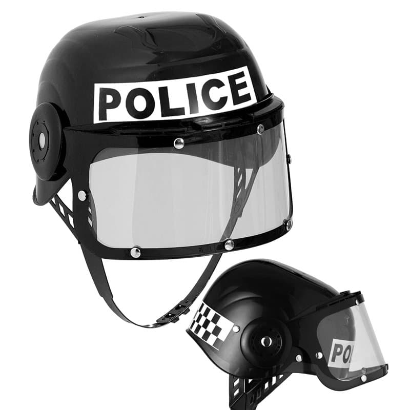 W WIDMANN MILANO Party Fashion -Casque d'intervention avec visière, couvre-chef, accessoires, accessoire de déguisement adulte,