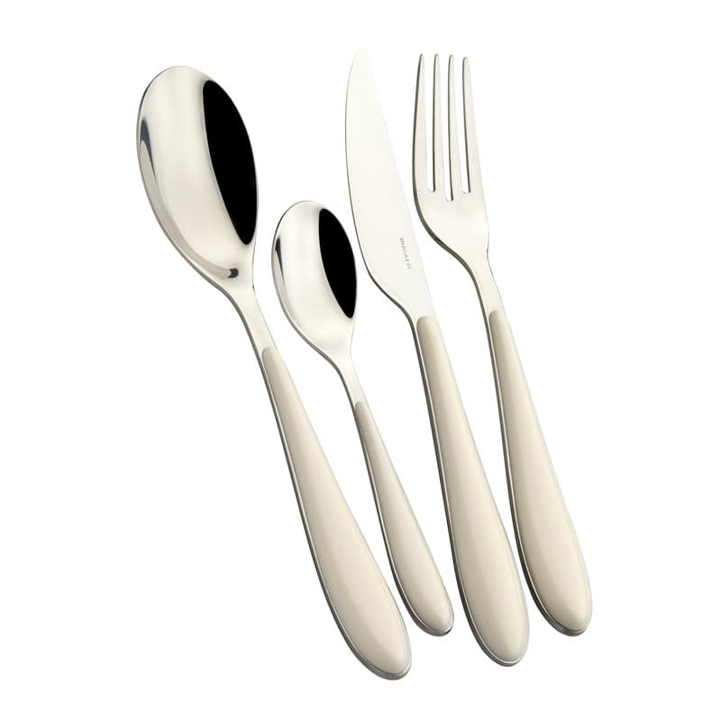 BUGATTI GGAU-023F50 Gioia Ménagère de 24 Pièces Service de Table SAN/Acier Ivoire 22 x 8 x 30 cm