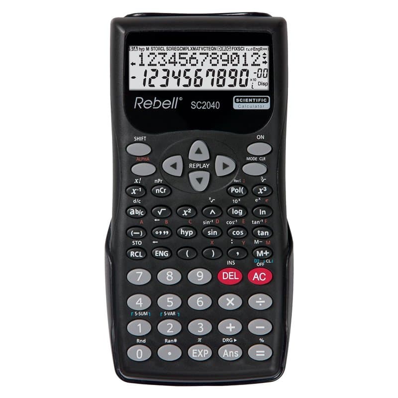Calculatrice scientifique rebell rebell sC2040 calculatrice scientifique 240 fonctions mathématiques et 2–grand écran noir