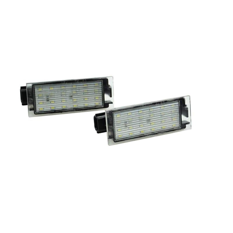 AUTO-STYLE Feux de plaque d'immatriculation LED compatible avec Renault/Opel divers, Noir