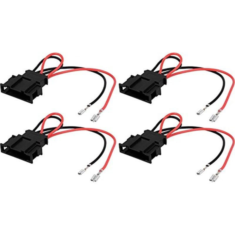 Sound-way 4X Cables adaptateurs fiche pour Enceintes Haut-parleurs Compatible avec Seat, Volkswagen