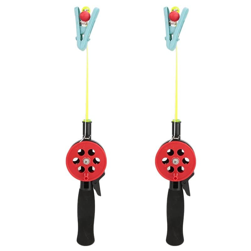 Canne et Moulinet Combo, 2 pièces Canne à pêche, Canne à pêche au Crabe, 13.3in Portable pour la pêche sur Glace Enfants pêche,
