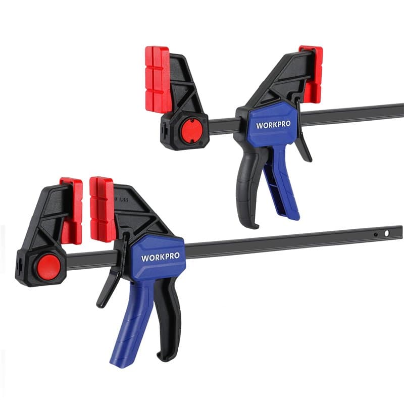 WORKPRO Jeu de Serre-joints Rapide 2 Pièces en Acier et Nylon Renforcé pour une Fixation Précise, Largeur de Serrage 305 mm, For