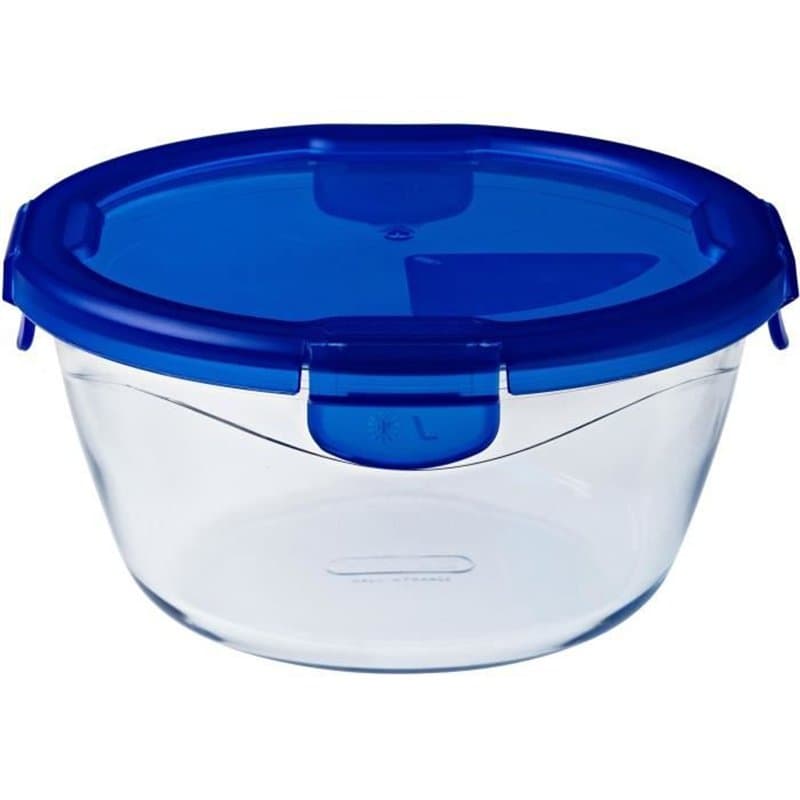 Boîte ronde avec couvercle - PYREX - 1451034 - 20 cm - 1,6 L - Cook & Go - Base en verre borosilicate