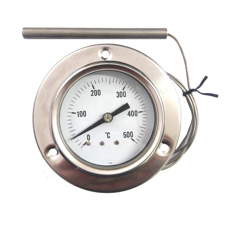 ReDPOINT Spares Thermomètre 0-500° en acier inoxydable pour fours à pizza, barbecue, fours à bois, etc.