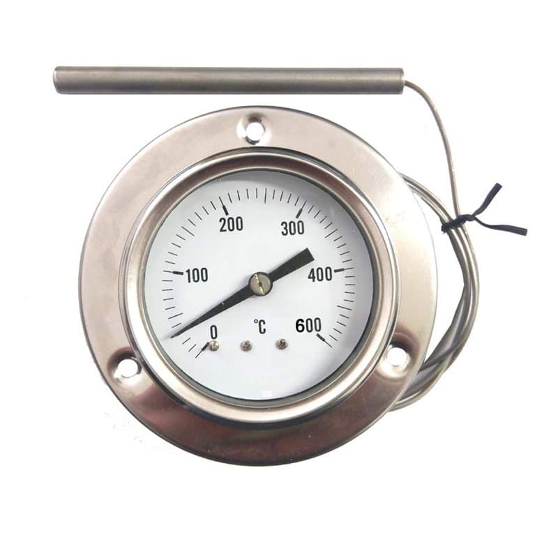 REDPOINT PIROMETRO/thermomètre 0-600° Inox pour fours à pizza, barbecue, fours à bois, etc.