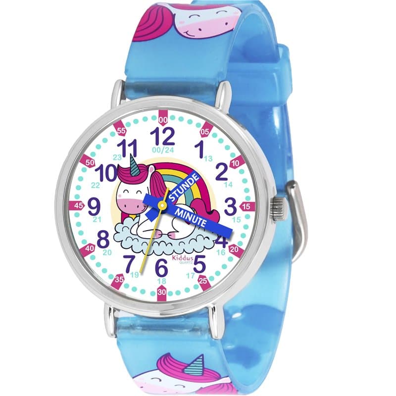 Kiddus Montre Bracelet Éducative pour Enfants. Analogique avec Exercices. Mécanisme en Quartz Japonais
