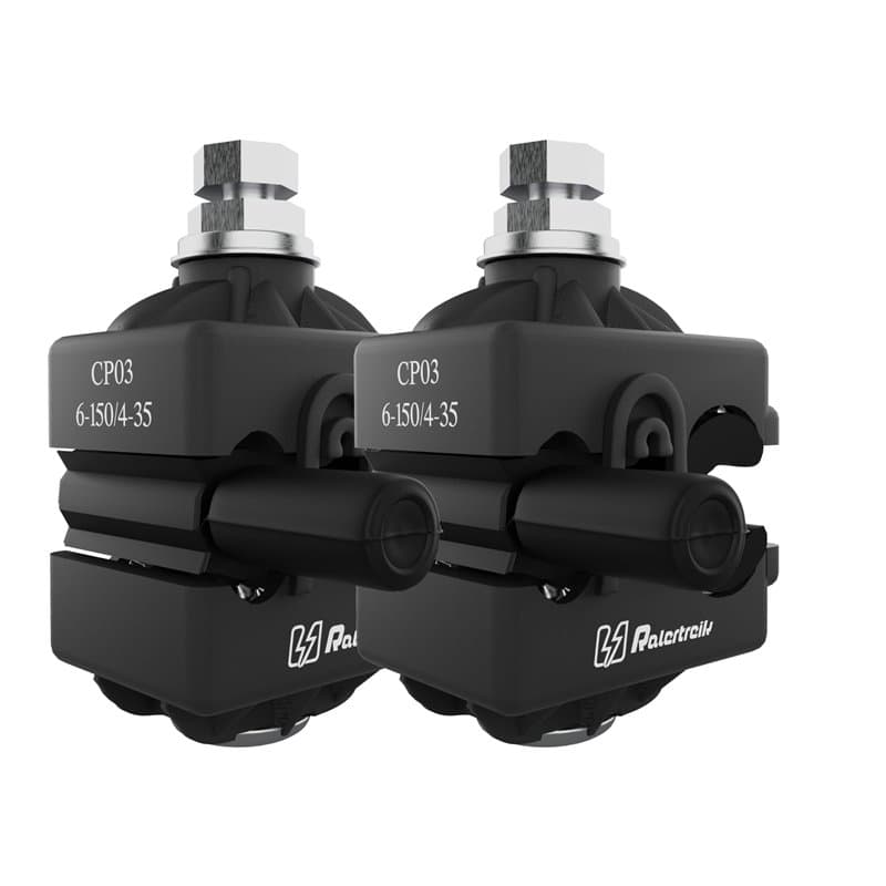 Lot de 2 connecteurs edf de perçage electrique aérien d'isolation pour câbles avec courant, entrée 6/150,mm2 et sortie 4/35mm2
