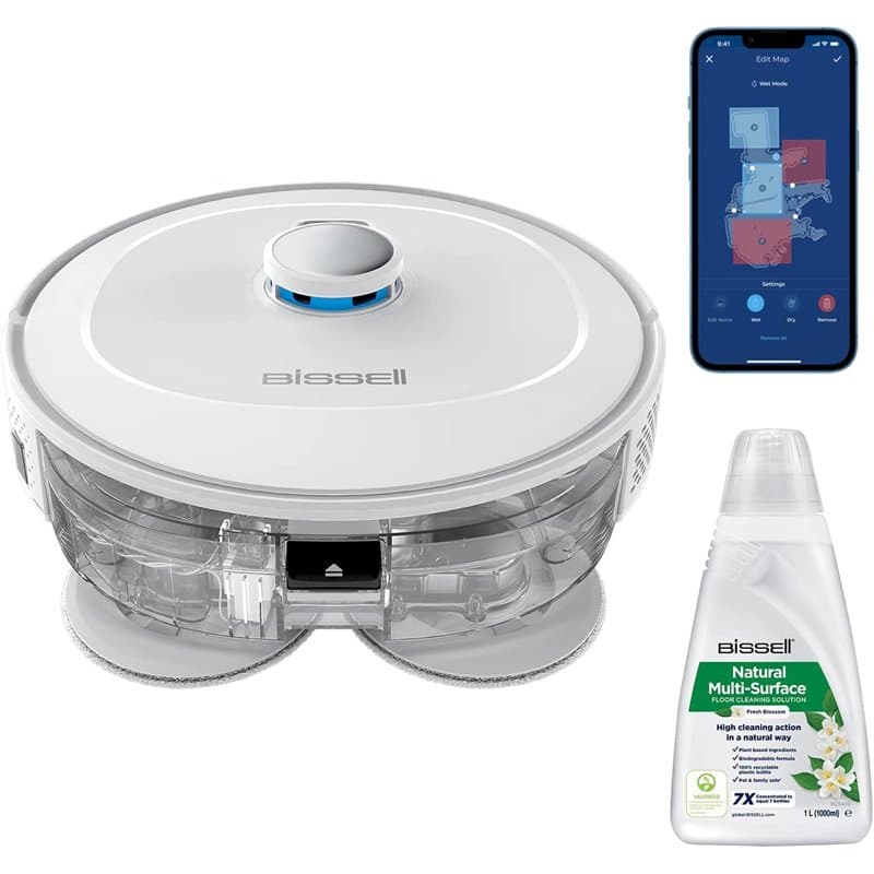 Bissell SpinWave R5 - Aspirateur Robot avec Serpilliére - Navigation avec LIDAR - Détection de Tapis et Moquettes - Aspiration P