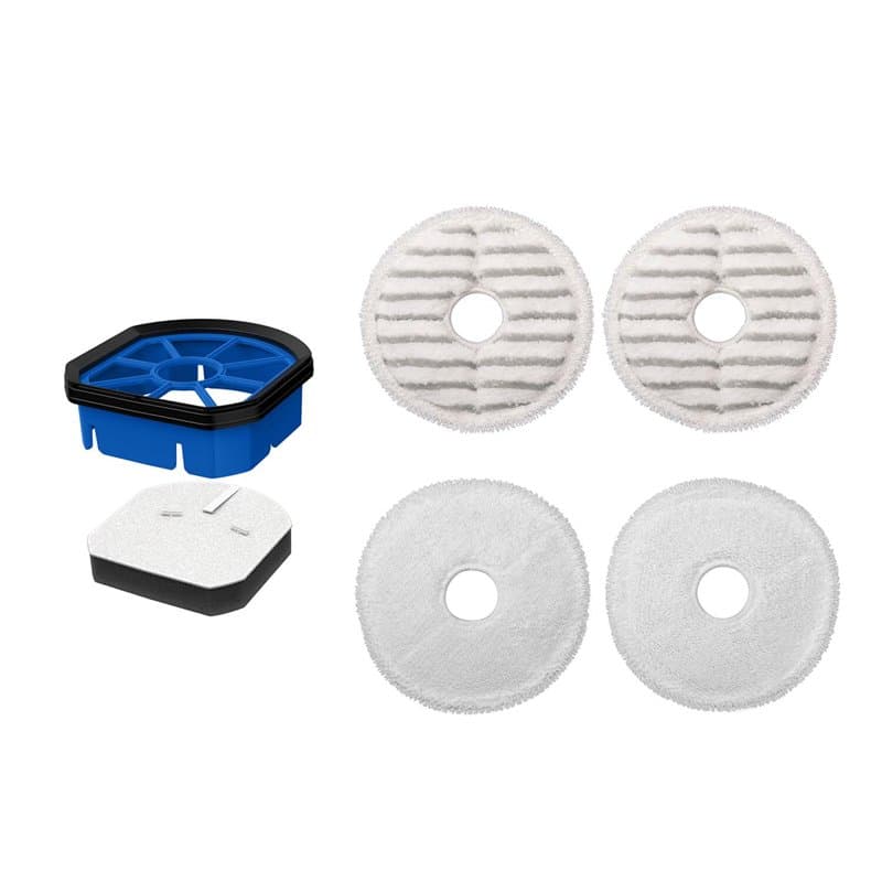 BISSELL Set d'Accessoires pour SpinWave + Vac - Lingettes Lavables et Réutilisables avec Filtre - Inclus Tampons Rugueuses, Douc