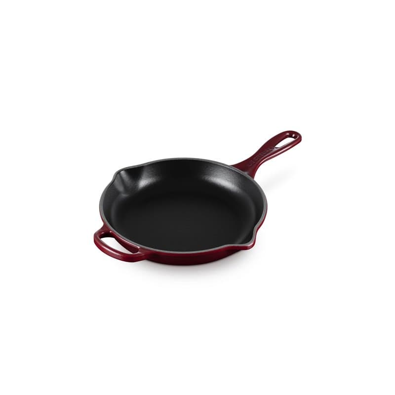 Le Creuset Skillet Signature en Fonte Émaillée, Rond, Ø 23 cm, 1.93 kg, Garnet, 20182239490422