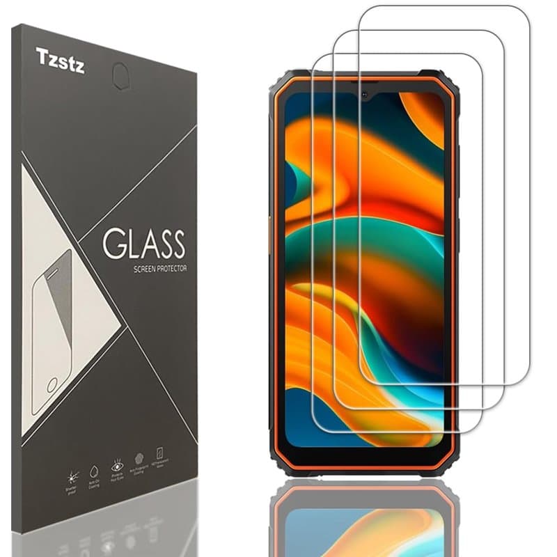 Tzstz 3 Pièces Verre Trempé D'écran Protecteur pour Blackview BV4800/Blackview BV4800 Pro Dureté 9H Anti Rayures HD Film de Prot