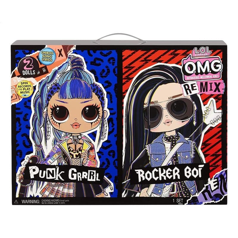L.O.L. Surprise OMG Remix Rocker Boi et Punk Grrrl Poupée avec accessoires