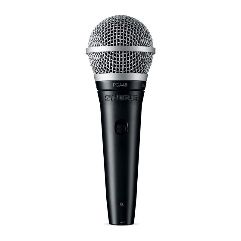 Shure PGA48 Microphone Dynamique - Microphone à Main pour Voix avec Configuration de Prise de Son Cardioïde, Interrupteur Marche
