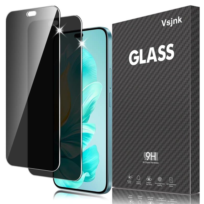 Vsjnk Verre trempé pour Honor 200 Lite 5G / Honor X8b Anti-Espion Protection D'écran, 2 Pièces protector Anti-Rayures HD Vitre 9