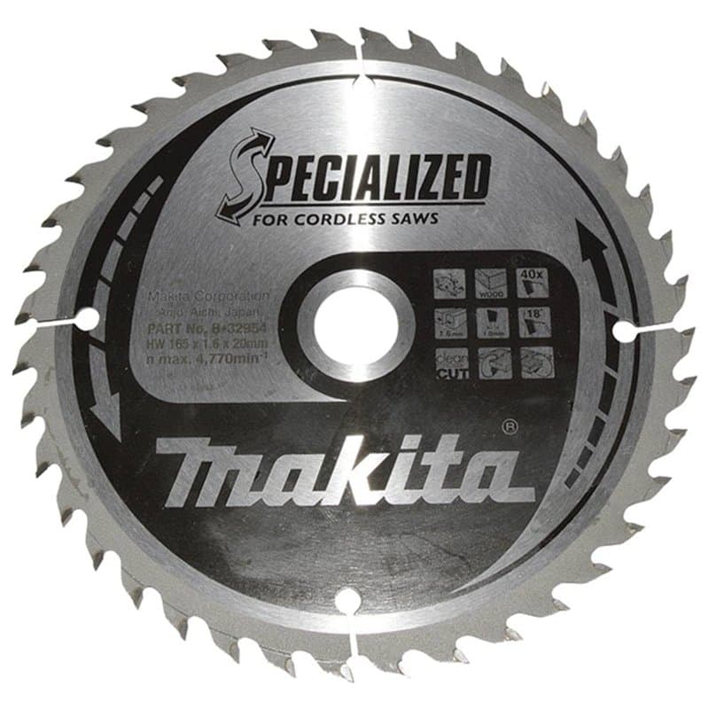 Makita saege spécialisés Lame de scie – 165 x 20 mm – 40 T, 32954