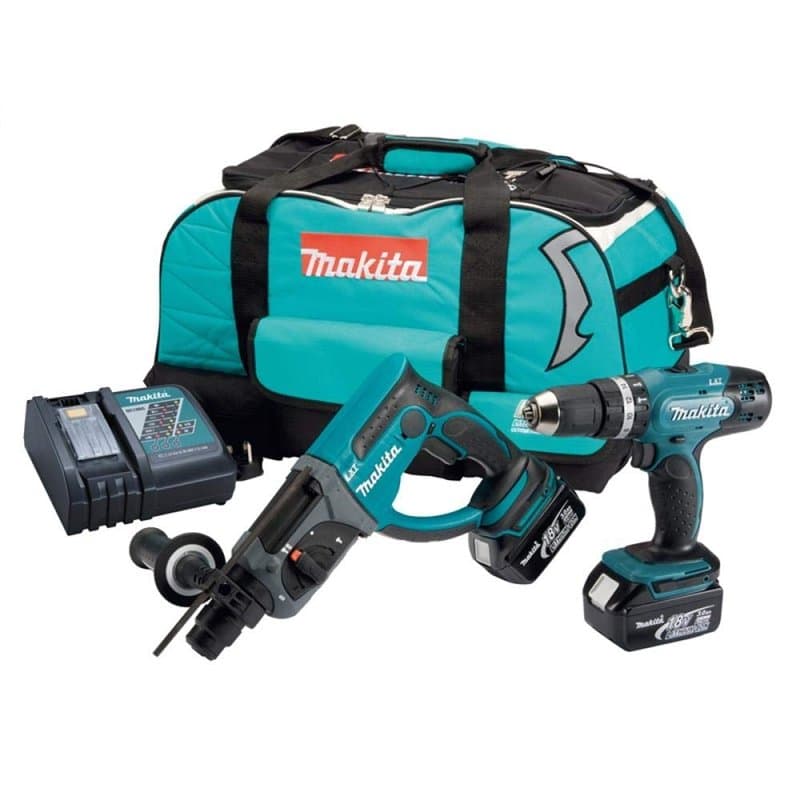 Combopack Perceuse et Perforateur SDS-Plus 18V (2x4,0 Ah) - MAKITA DLX2025M