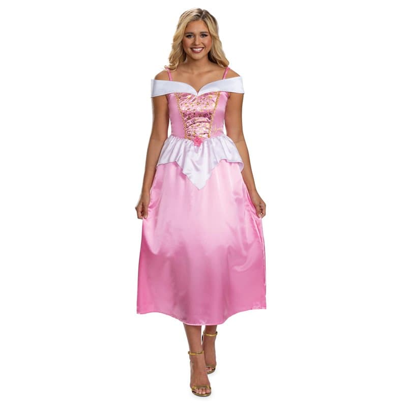 DISGUISE 158379N-EU Déguisement de princesse Disney Aurora Basic Plus pour adulte, femme, multicolore, S