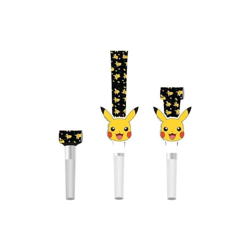amscan- Lot de 8 bruyants Pikachu sous Licence Officielle Pokémon pour Enfants, 9917122, Multicolore