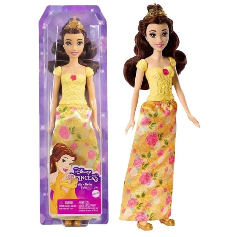 Muñeca Princesa Disney Bella con tiara 30cm HLX31sHLX29 MATTEL