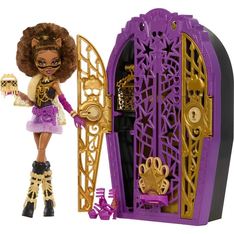 Monster High Monstrueux Secrets Clawdeen Wolf Coffret Énigmes à Hauntlywood avec poupée, dressing et plus de 19 surprises glamou