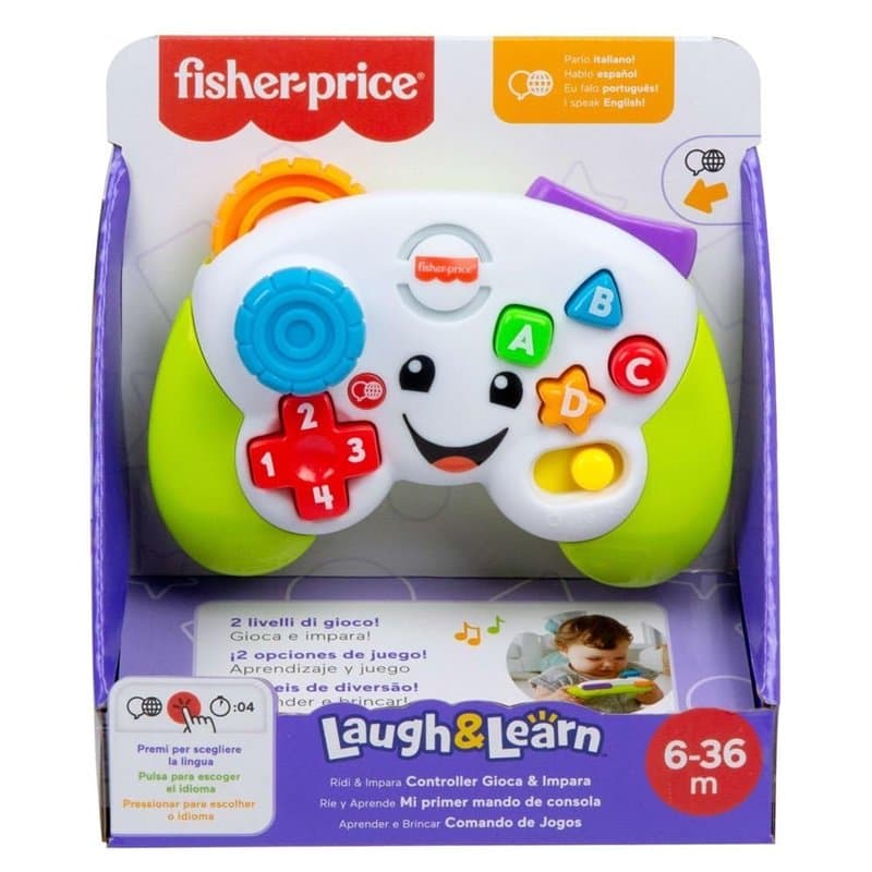 Fisher-Price Laugh & Learn JFD13 Manette de Console avec Musique et lumières pour garçons et Filles à partir de 6 Mois, Version