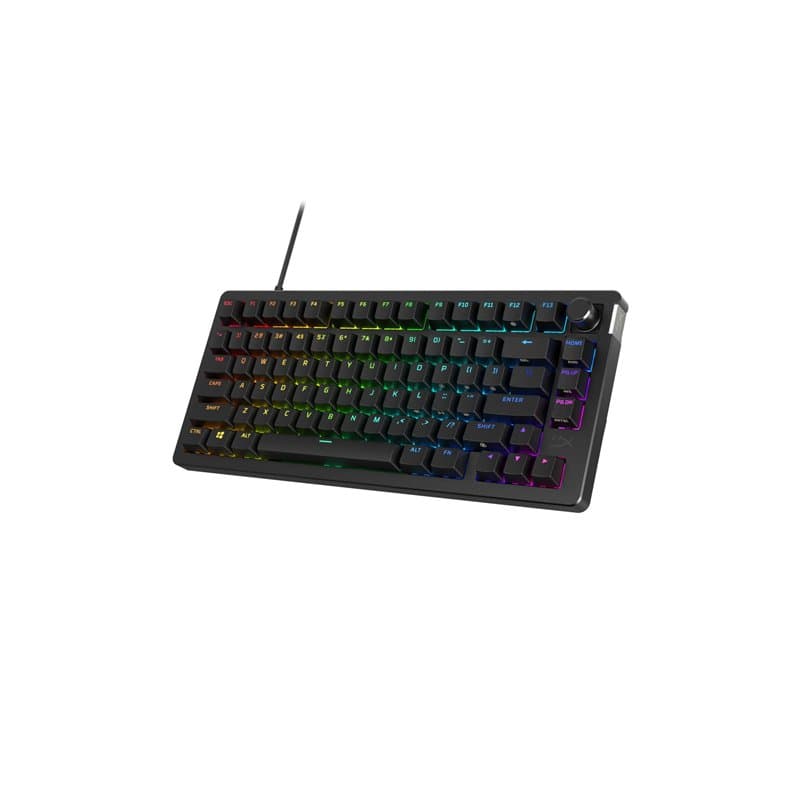 HyperX Alloy Rise – Clavier de Jeu mécanique remplaçable à Chaud, PC, capteur de lumière ambiante, monté sur Joint, commutateurs