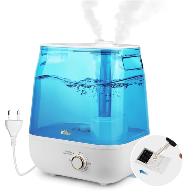 Bear 6L Top Remplissage À Double Buse Humidificateur, Poignée De Transport Ergonomique Avec Disque D'Aromathérapie, Buse De Vape