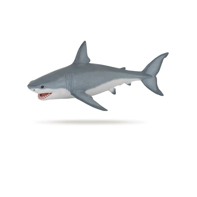 Papo - Figurine Requin Blanc - Jouet Enfant dès 3 Ans - Idée Cadeau Océan - 17,8 x 11,8 x 6,2 cm - Prédateur Marin Réaliste - Pe