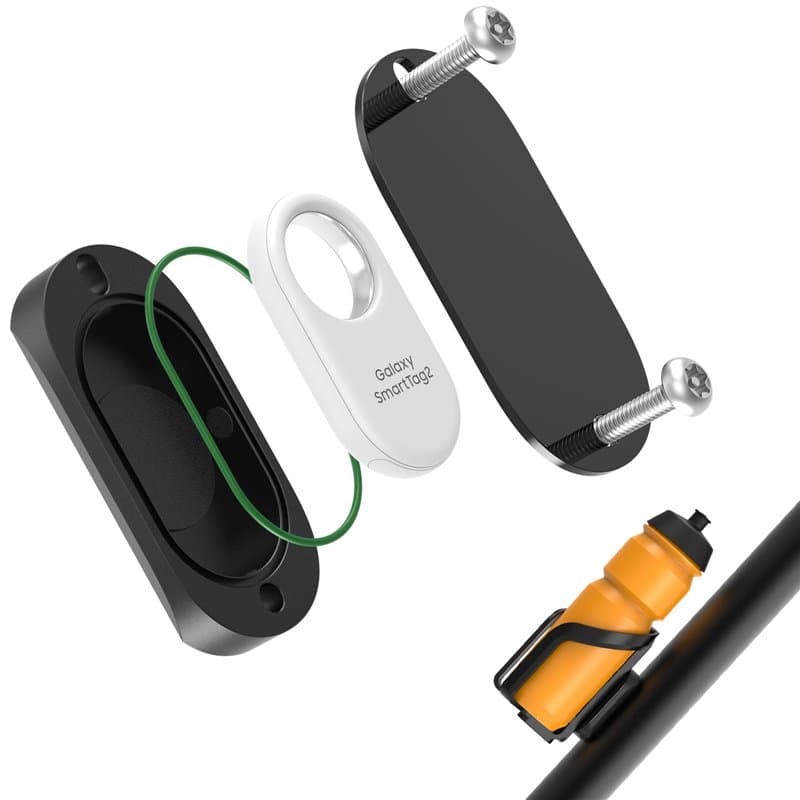 SUPMEGA Support de vélo pour SmartTag2, caché sous le porte-bidon, étanche et antivol avec vis de sécurité pour Samsung Galaxy S