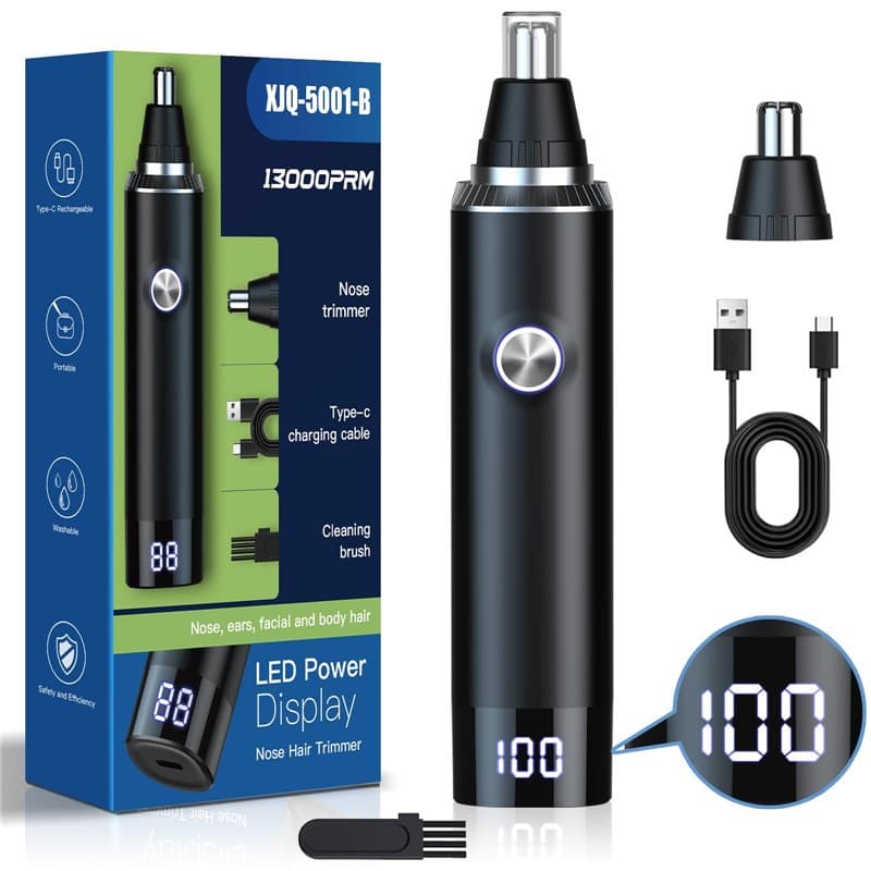Tondeuse Nez, Tondeuse Nez Oreilles Homme, Tondeuse Nez Rechargeable Par USB Indolore, Rasoir Nez Homme du Visage, Coupe Poils N