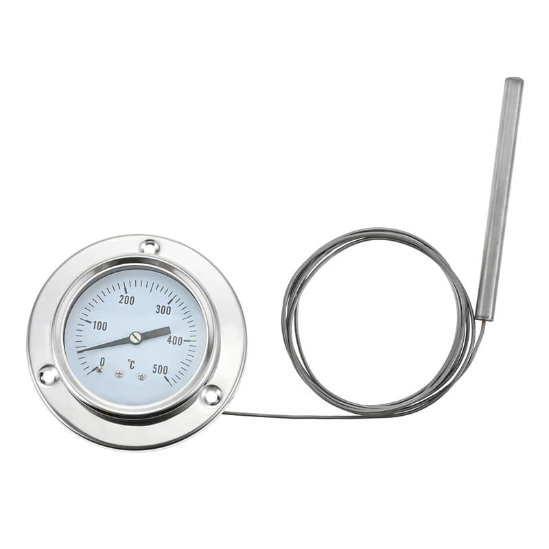 DRELD Thermomètre de four avec sondes en acier inoxydable de 150 cm pour four, four à pizza, four à bois, barbecue 0-500 °C