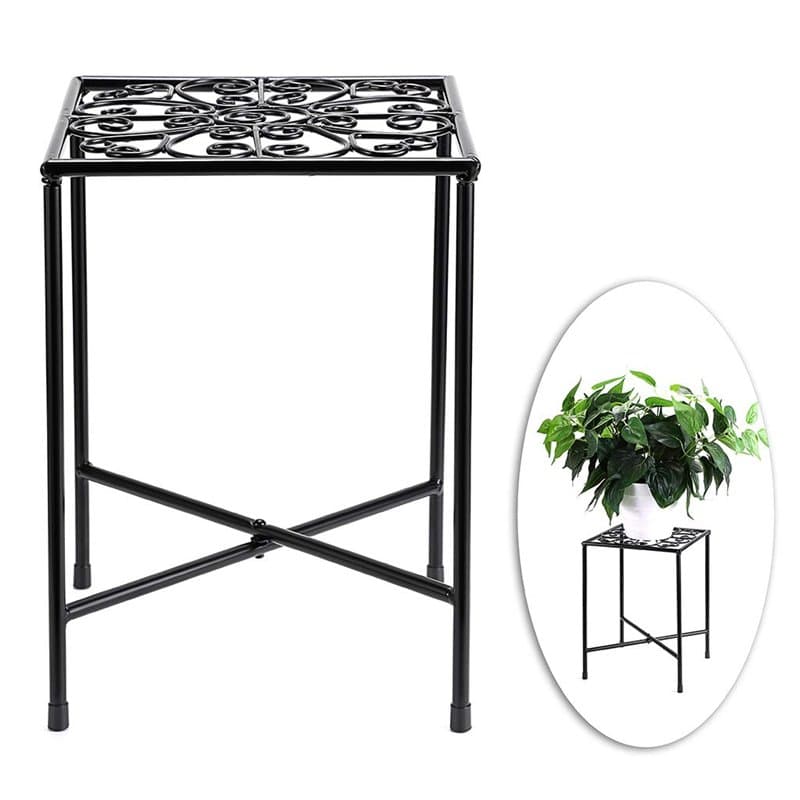 SUMNACON Support de pot de fleurs en métal pour intérieur et extérieur (plante non incluse)