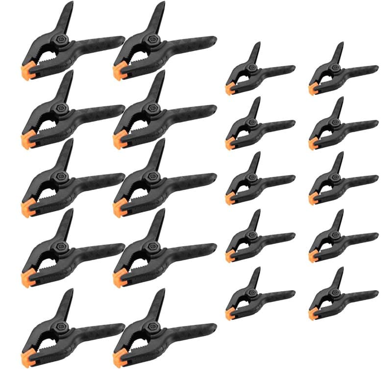 Jeu de 20 Pince à Ressort, Bricolage Outillage Serre-joints, Pinces Clips Clamps de Préhension pour Bois Atelier Photographie -