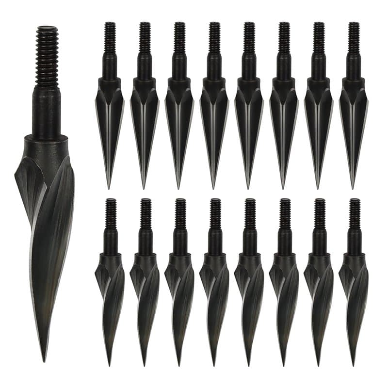 NorthSpoor Lot de 16 Pointes de Flèches de Chasse 125 Grains pour Arbalète, Arc Classique, Arc à Poulies